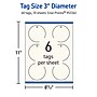 Avery 3" Diameter  Blank Price & Merchandise Tags, Ivory, 60/Carton (95334-MIT10)~#|#~D30787EC-5F1A-4A07-B8DD040FCFFD48FD_sc7