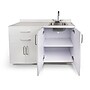 Viva Comfort 36'' H x 48" W Medical Cabinet with Right Sink & 24" W Right Side Desk, 4 Doors, 2 Drawers, Gray (902-48RS-GRY-AO)~#|#~D30A043F-22CE-43E0-A8C8BEF01856D8CC_sc7