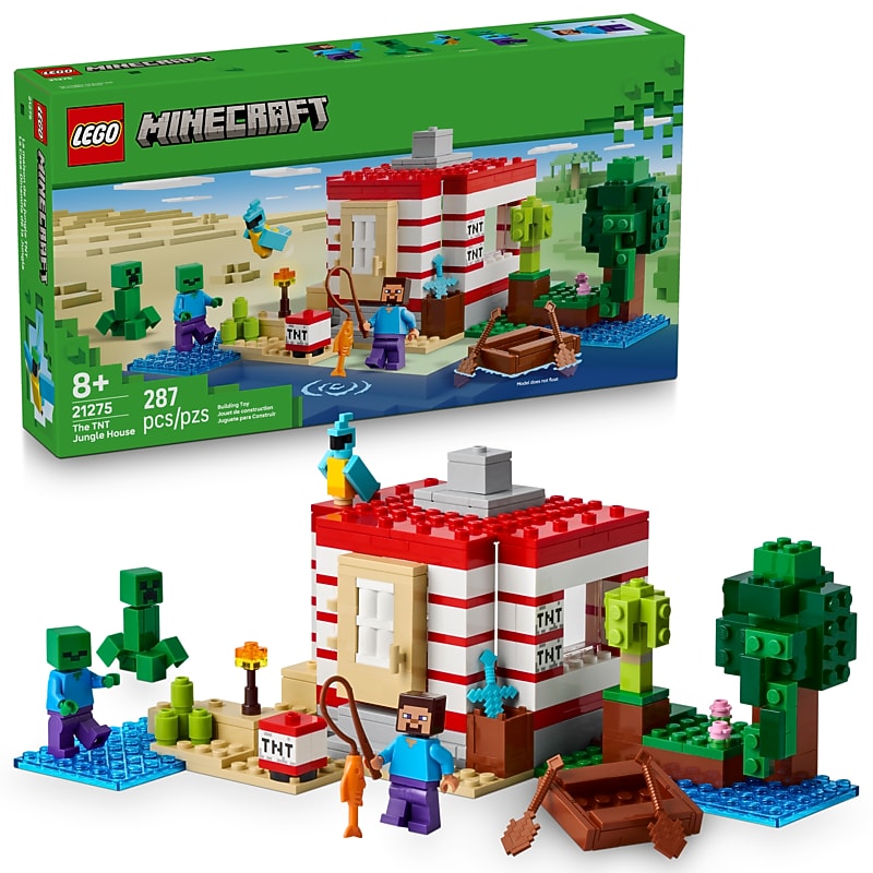 LEGO Minecraft The TNT Jungle House, 287 Pieces (21275) image 1