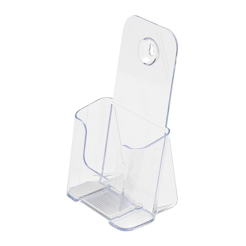 Deflect-O Brochure Holder, Vertical, Desktop/Wall, Clear Plastic (DEF77501) image 1