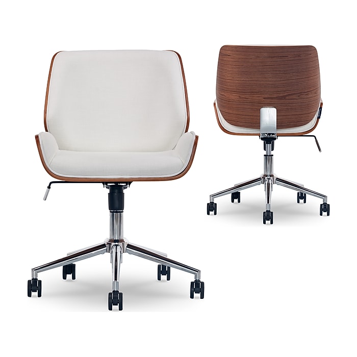 Thomasville Furniture Sansovino Fabric Task Chair, White/Brown