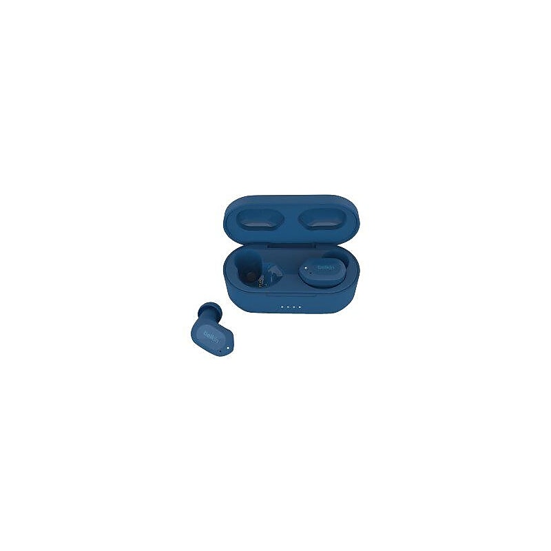 Belkin SoundForm Wireless Active Noise Canceling Earbuds Headphones, Bluetooth, Blue (AUC005BTBL) image 1