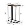 Household Essentials Jamestown 10.25"W x 18.13"D Laminate End Table, Ashwood/Black (8083-1)~#|#~D31BEB58-40EB-4789-AD935CA0684BCCCA_sc7