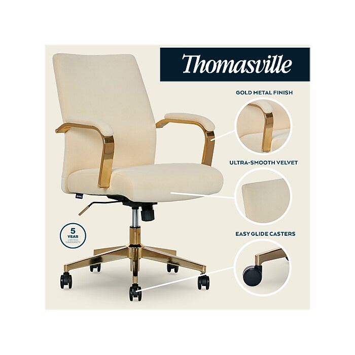 Thomasville Furniture Jolie Ergonomic Fabric Swivel Desk Chair
