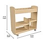 Flash Furniture Bright Beginnings Mobile 18-Section Storage Cart, 31.75"H x 33.25"W x 15.75"D, Natural Birch Plywood~#|#~D31F1386-51FC-469C-B549F790E109A120_sc7