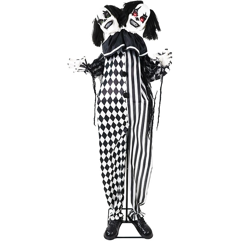Haunted Hill Farm Lifesize Animatronic Two-Headed Clown (HHCLOWN-37FLSA) image 1