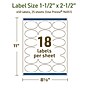 Avery Dissolvable Oval Multipurpose Labels, 1.5" x 2.5", Off-white, 450/Pack (94051)~#|#~D32628DB-F623-4A62-9CFDB168284EF5EB_sc7