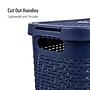 Mind Reader 10.57-Gallon Laundry Hamper with Lid, Plastic, Navy (40HAMP-NVY)~#|#~D3278CDC-6E49-4E2B-998121FDBC1A3A9B_sc7