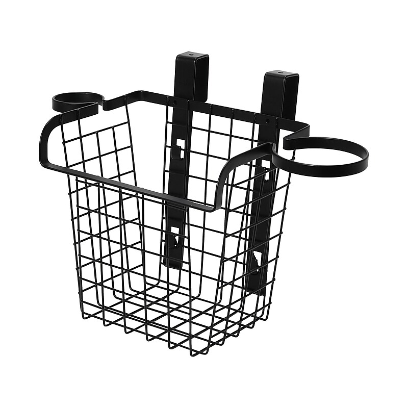Household Essentials Over-the-Door Vanity Basket, Metal, Black (1279-1) image 1