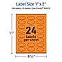 Avery Laser/Inkjet Multipurpose Oval Labels, 1" x 2", Bright Orange, 240/Pack (94053)~#|#~D33474F1-4B8C-40CA-9F4701720C1C49E4_sc7