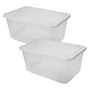 Greenmade 108 Quart Storage Bin with Snap Lid, Plastic, Clear, 2/Pack (781020)~#|#~D3356F3B-E0A1-4626-80091EFD2EE5AB12_sc7