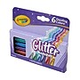Crayola Glitter Kids Marker, Bold, Assorted Colors, 6/Pack (58-8629) ~#|#~D33BBCA3-2DCF-4244-9C1DDF682EB361A7_sc7