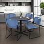 Regency 36-inch Training & Hospitality Round Shape Laminate Table with 4 Chairs, Blue (TB36RNDGY44BE)~#|#~D33C6B24-F0FB-409C-BD27CBF203061D48_sc7