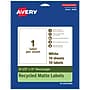 Avery EcoFriendly Laser/Inkjet Multipurpose Labels, 8-1/2" x 11", White, 10/Pack (94269)~#|#~D33EE5D2-B3F1-46E6-B19F105ADCE113C5_sc7