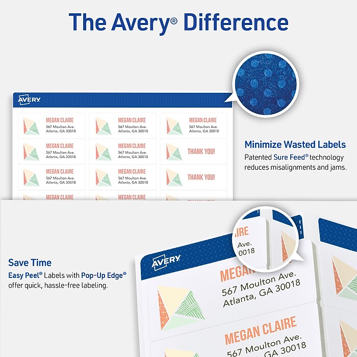 Avery Easy Peel Laser Address Labels, 1