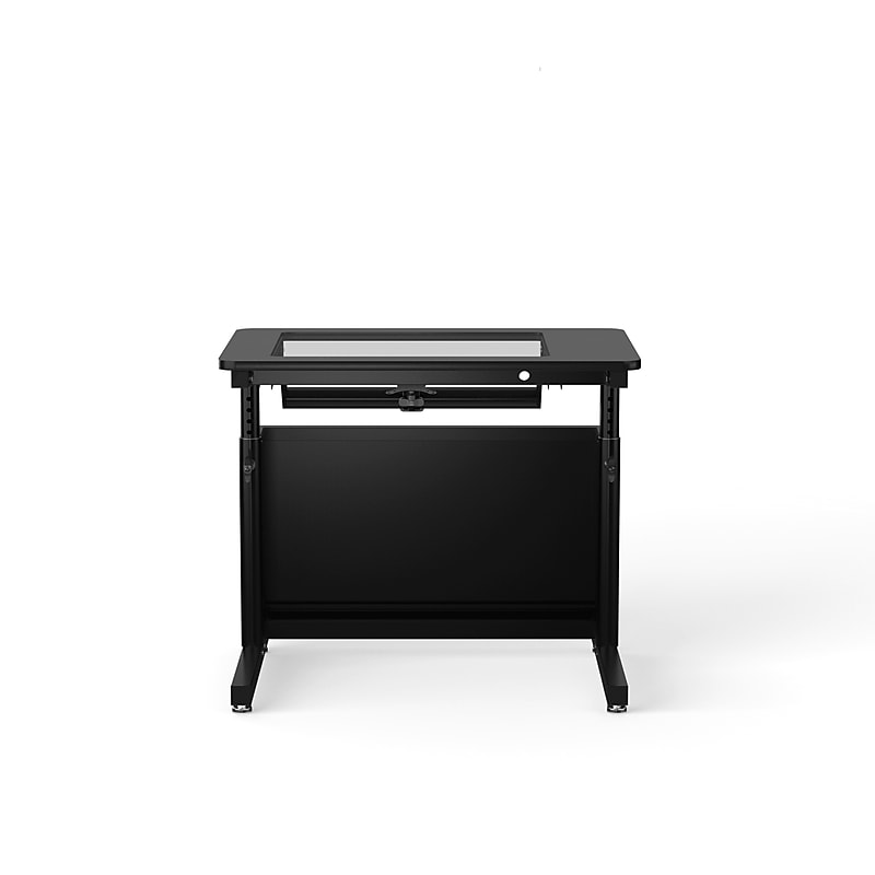 VersaDesk Downview 36"W Manual Adjustable Standing Computer Table, Black (DVT3624-BB) image 1