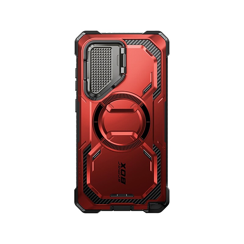 i-Blason ArmorBox MagSafe Rugged Case for Samsung Galaxy S24 Ultra, Metallic Red (GS24UABSRD) image 1