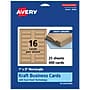 Avery Business Cards, 1" x 3", Matte Kraft Brown, 400/Pack (95283)~#|#~D34372BD-D5E0-4C81-9A7F7ECCBEF214A1_sc7