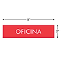 COSCO Oficina Sign, Red/White Engraved, 2" x 8" (098247)~#|#~D34BB6BC-563E-4F59-84D44B4502001B67_sc7