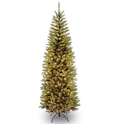 National Tree Company Kingswood Fir Artificial Pre-Lit Slim Christmas Tree - Thumbnail 3