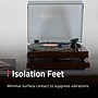 Fluance IB40 Turntable Isolation Base Anti-Vibration Wood Platform with Height Adjustable Feet and Bubble Level, Black~#|#~D355A44C-D88F-469F-A7641AA7832677C6_sc7