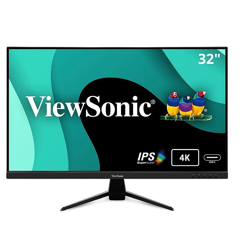 ViewSonic 32" 4K Ultra HD 60Hz LED Monitor, Black (VX3267U-4K) image 1