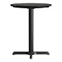 Flash Furniture TopGuard 24" Round Wood Dining Table with X-Base, Black Faux Marble/Black Base (STRD24BMAT2222)~#|#~D358D8D1-5456-4BB6-AFA36A6F216947B4_sc7