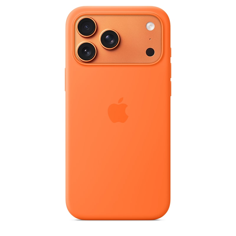 Apple Silicone MagSafe Phone Case for iPhone 17 Pro Max, Orange (MGFL4ZM/A) image 1