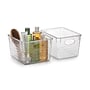 Azar Displays Diamond Pattern Storage Bins, 5.5" x 6.75", Clear, 2/Pack (556912-2PK)~#|#~D35DC559-9578-43E7-BCF28648ABFCDF26_sc7