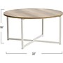 Household Essentials Jamestown 31.5"Dia. Laminate Round Coffee Table, Coastal Oak/White (8224-1)~#|#~D35E2D57-BBCF-4CDD-8CC115EC3BCA0977_sc7