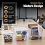 Azar Displays Diamond Pattern Storage Bins, Assorted Sizes, Clear (556903-SET)~#|#~D35E4E81-533D-49F3-878944223437C797_sc7