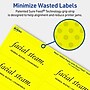 Avery Laser/Inkjet Multipurpose Rectangle Labels, 2" x 4", Neon Yellow, 400/Pack (94207)~#|#~D35F1C8D-16AA-4682-AC676809A24EA835_sc7