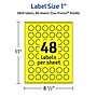 Avery Starburst Laser/Inkjet Multipurpose Labels, 1", Neon Yellow (3840/Box)~#|#~D3606920-C00A-483C-8CF1AC7FE017A4E9_sc7