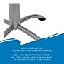 ICEBERG CafeWorks Square Cafe Table, 36"D x 36"W, Graphite/Silver (65618)~#|#~D363C8CC-02D6-4757-9284ED3AF9CD3AAA_sc7