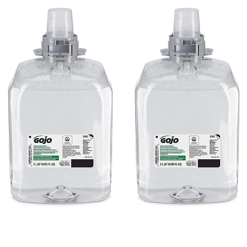 GOJO Green Certified Foaming Hand Soap Refill for FMX 20 Dispenser, 2000 ml., 2/Carton (5265-02) image 1