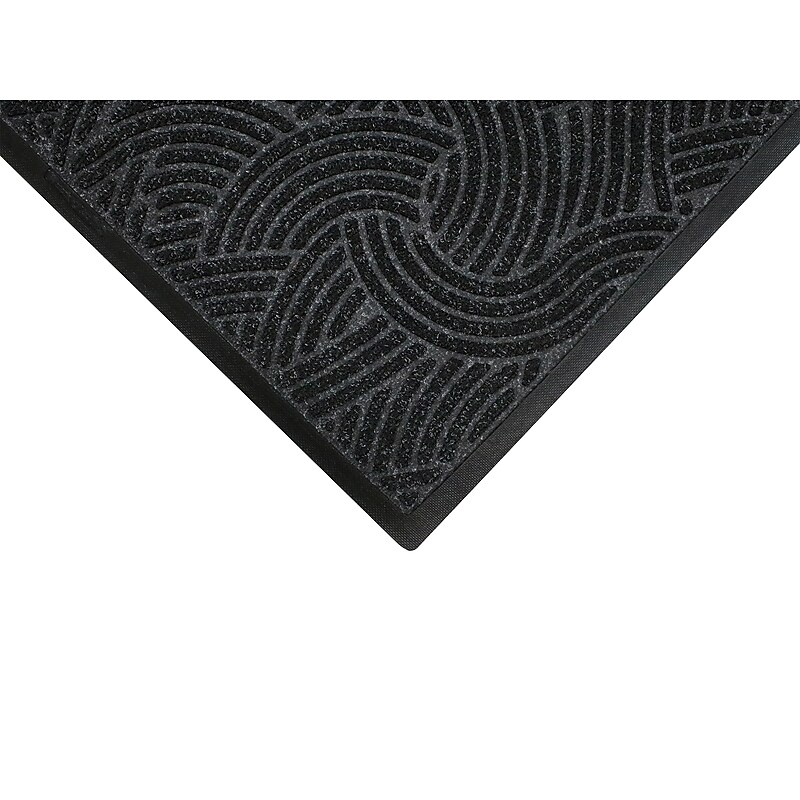M + A Matting WaterHog Plus Commercial Wiper/Scraper Entrance Floor Mat, 4' x 8', Black Smoke (1857048090) image 1