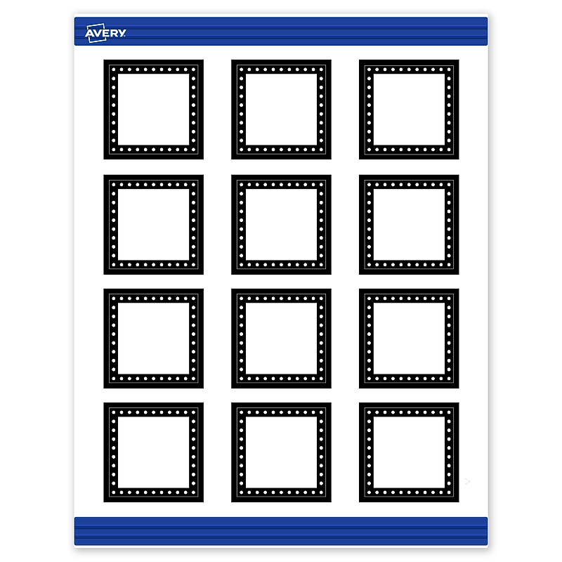 Avery Black and White Polka Dots Matte Blank Card, White, 120/Pack (S00-DKV) image 1