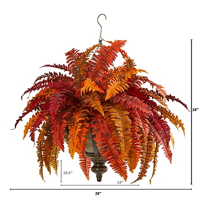Nearly Natural 28" Autumn Boston Fern Artificial Plant