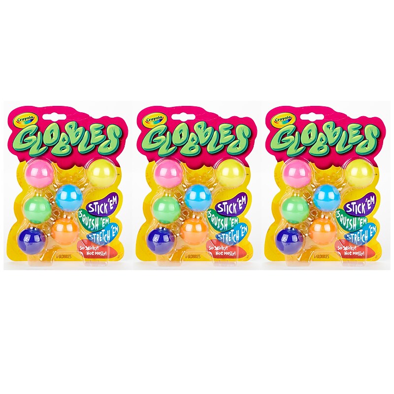 Crayola Globbles Fidget Toy, 6/Pack, 3 Packs/Bundle (BIN747294-3) image 1