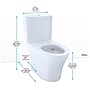 Toto Aquia 0.9 gal. Gravity Flush Toilet, Cotton (CST446CEMGN#01)~#|#~D3719E61-FBAF-442C-9748542E207D89F8_sc7