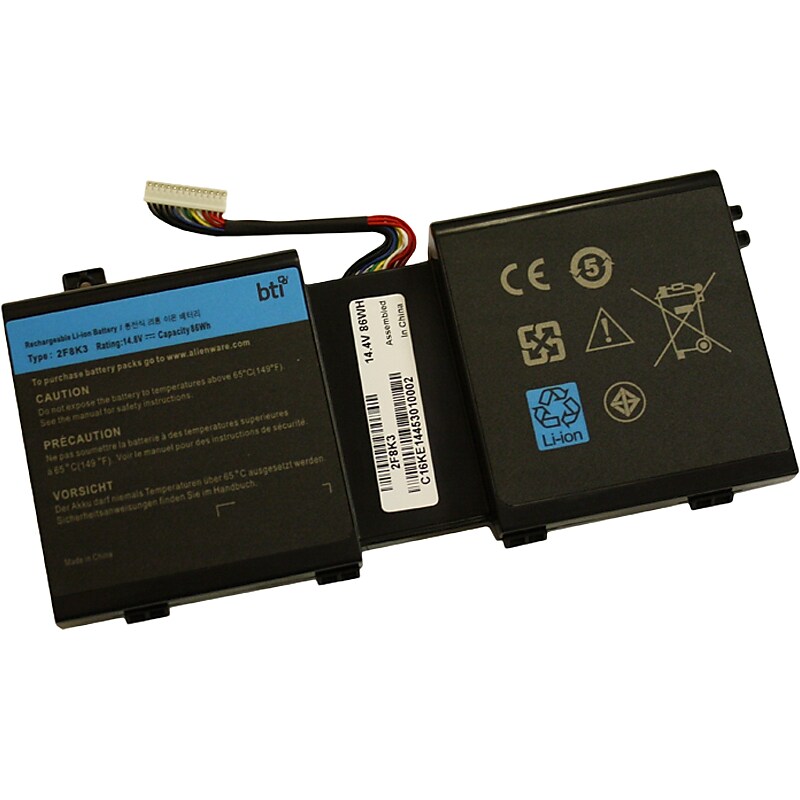 Battery Technology Li-Ion Replacement Battery for Dell Laptops, 5970mAh (2F8K3-BTI) image 1