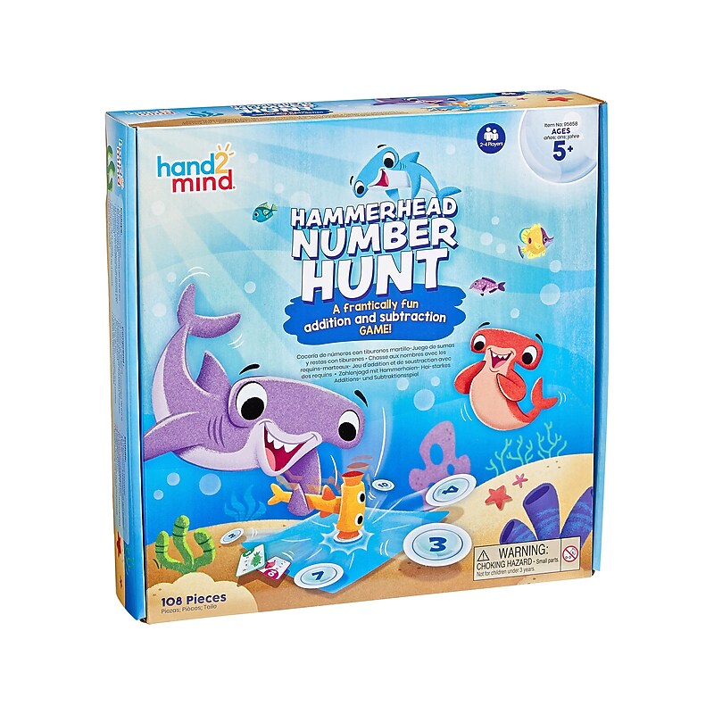 hand2mind Hammerhead Number Hunt Addition and Subtraction Game (95658) image 1