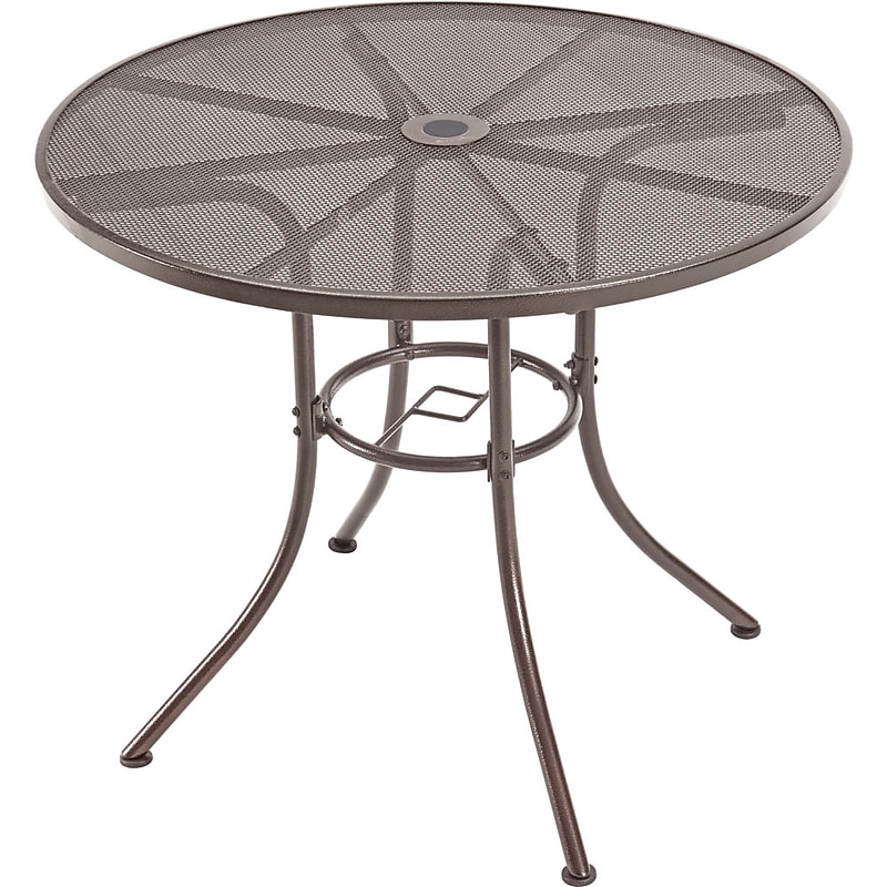Global Industrial 36" Round Outdoor Cafe Table, Steel Mesh, Bronze (262080BZ) image 1