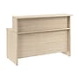 Bush Business Furniture Arrive 60"W Reception Desk with Shelf, Natural Elm (ARV001NE)~#|#~D3877DF7-33B3-4C71-A3F80E531581BF7E_sc7