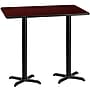 Flash Furniture Laminate Table Top with 22'' x 22'' Bar-Height Table Bases, 30'' x 60'', Mahogany (XUMA3060T2222B)~#|#~D3896234-9EBF-4048-86275B3CC132E938_sc7