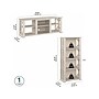 Bush Furniture Homestead TV Stand with 4-Shelf Bookcases, Screens up to 70", Linen White Oak (HOT012LW)~#|#~D38BEB57-3538-4997-A950A3E3BB39EA90_sc7