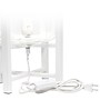 Creekwood Home 13.5" LED Table Lamp, White/Clear Glass (CWT-1000-WH)~#|#~D38C3189-E7C5-44AF-84242A1559998ED1_sc7