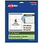Avery Dissolvable Square Multipurpose Labels, 3" x 3", Off-white, 60/Pack (94101)~#|#~D38D2949-DA56-40C6-AD85BD18526A92AF_sc7