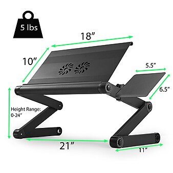 Uncaged Ergonomics WorkEZ Cool Laptop Riser, Black (WECB)