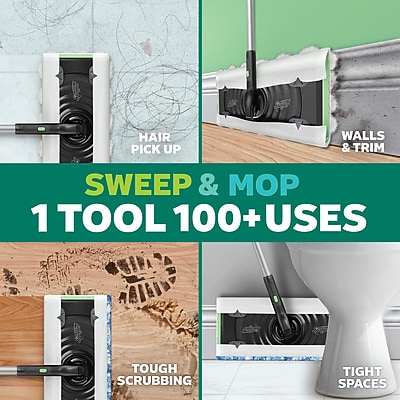 Swiffer Sweep and Mop Deluxe, 2-in-1 Floor Mopping and Sweeping Kit